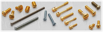 Brass and M.S. Screws Manufacturers Exporters,Cheese Head Slotted Screws,Couter Sunk Head Slotted Screws,Round Head Slotted